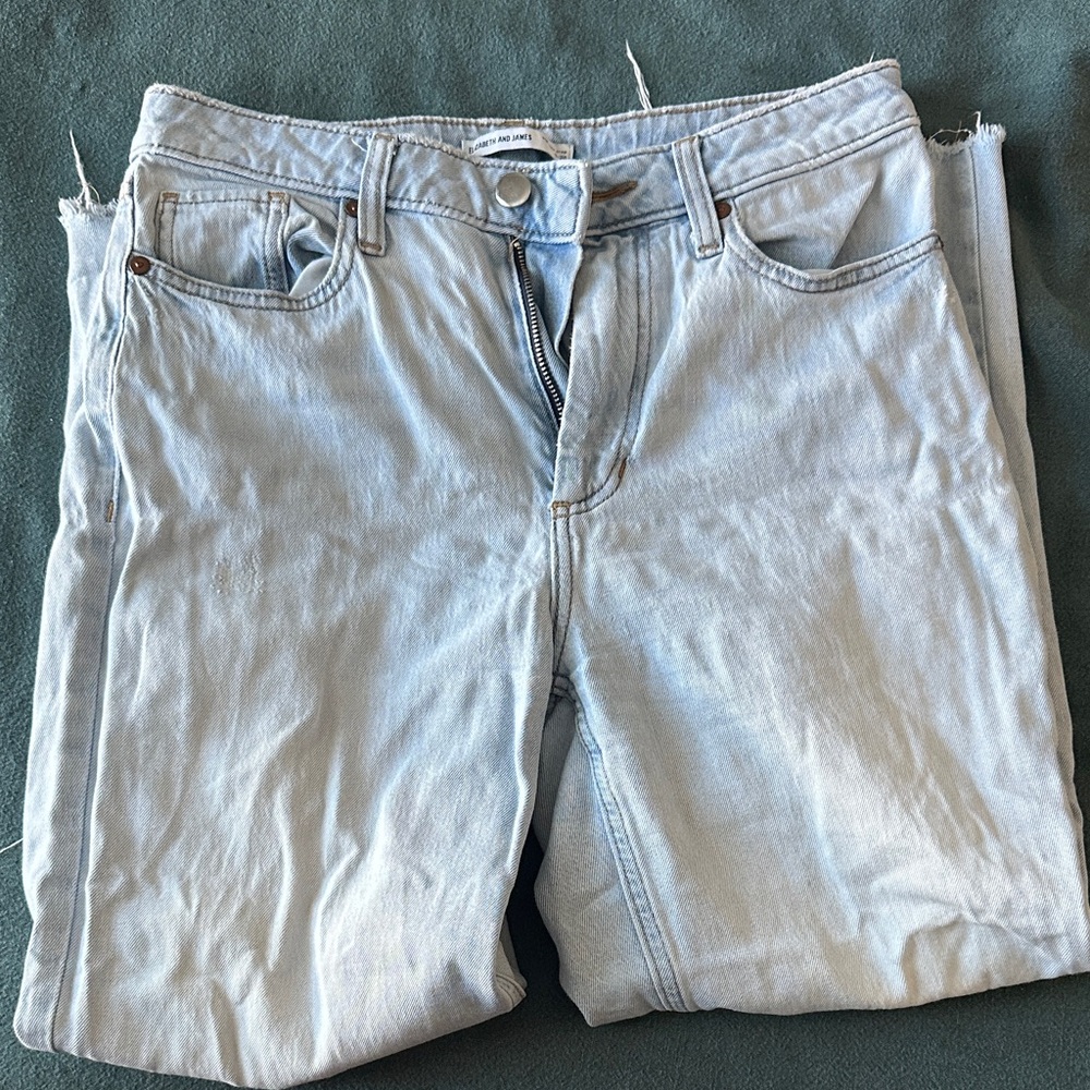 High rise cropped jeans
